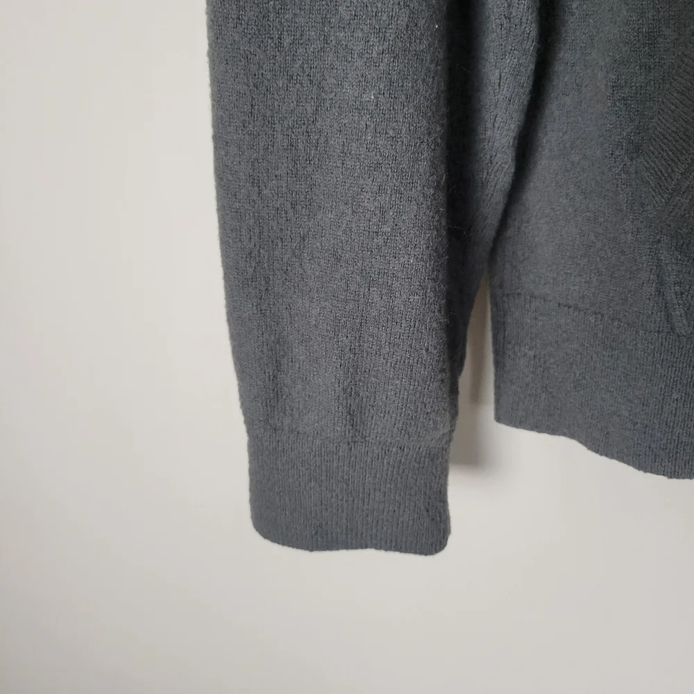 Vince Wool Cashmere Full Zip Up Hoodie Sweater Womens Medium Gray - Picture 2 of 6
